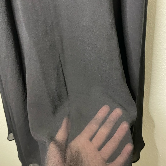 NWT Maggy London 100% Silk Black Halter Ruffle Cocktail Dress - Picture 5 of 6